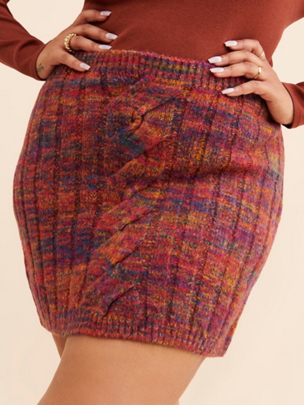 For Love & Lemons Ruby Knit Mini Skirt